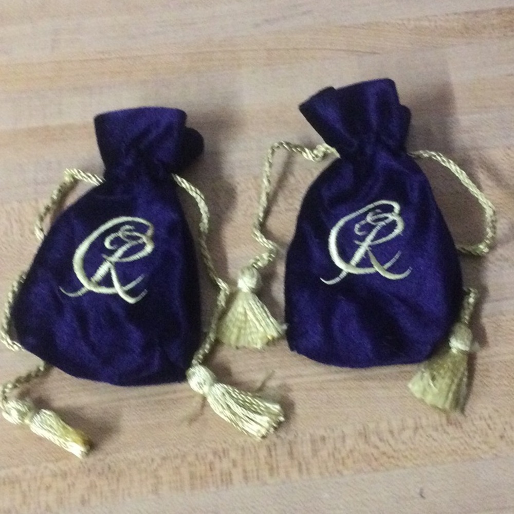 New Rare 2 Velvet Crown Royal Gift Bags